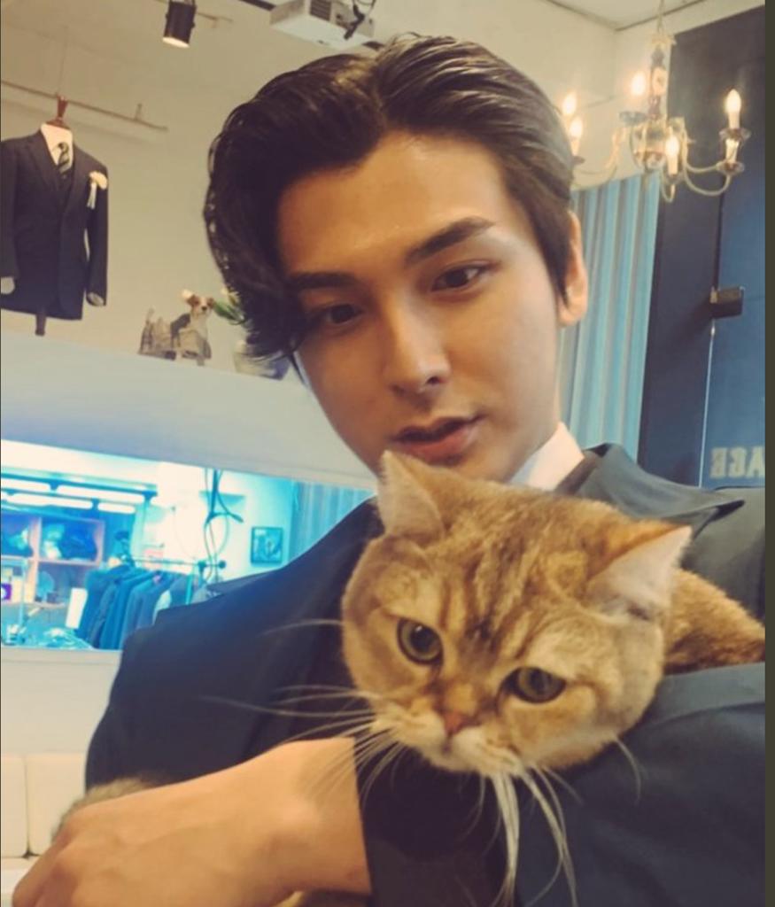 sejun and oly the cat